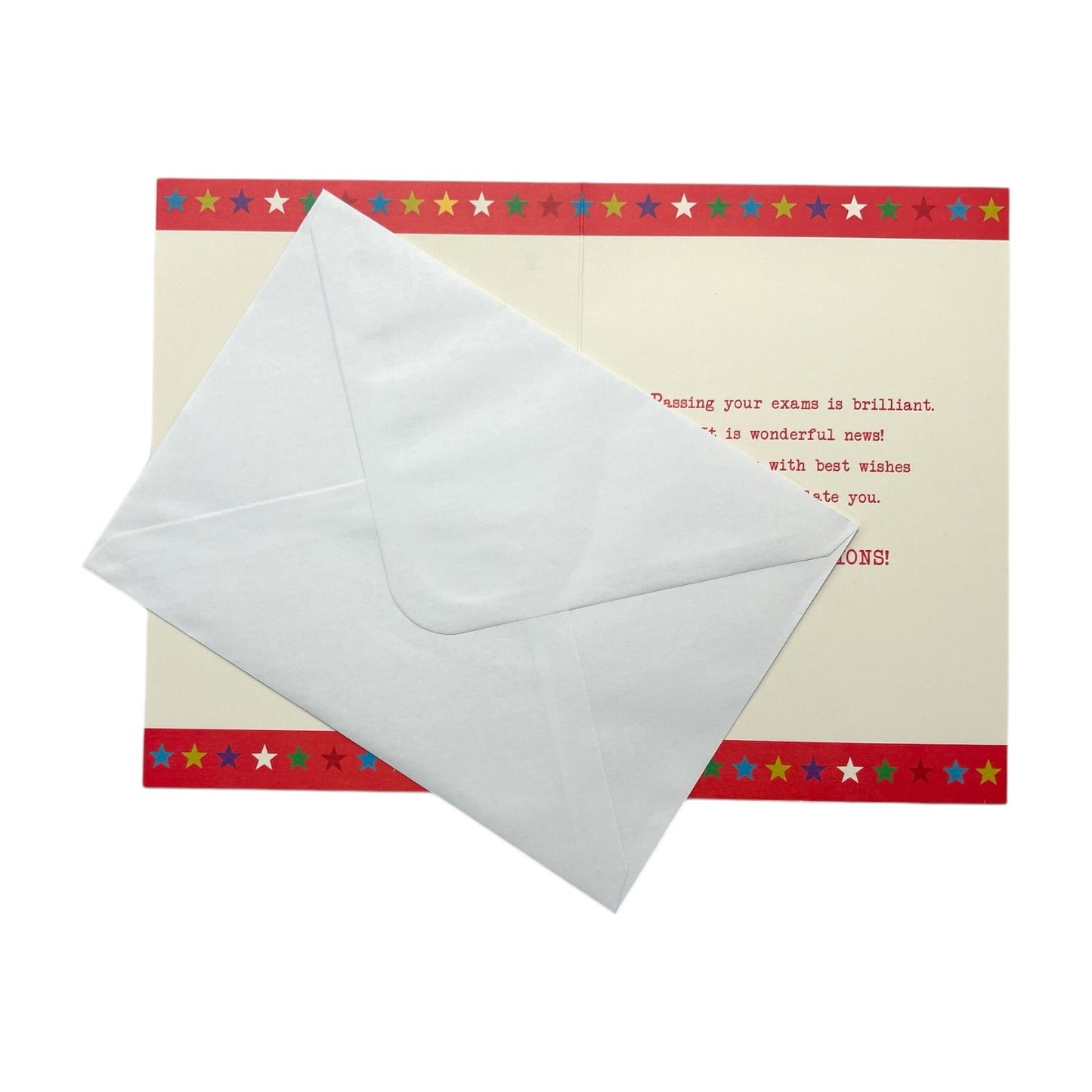 You Passed Your Exam Multi Stars Design Congratulations Card