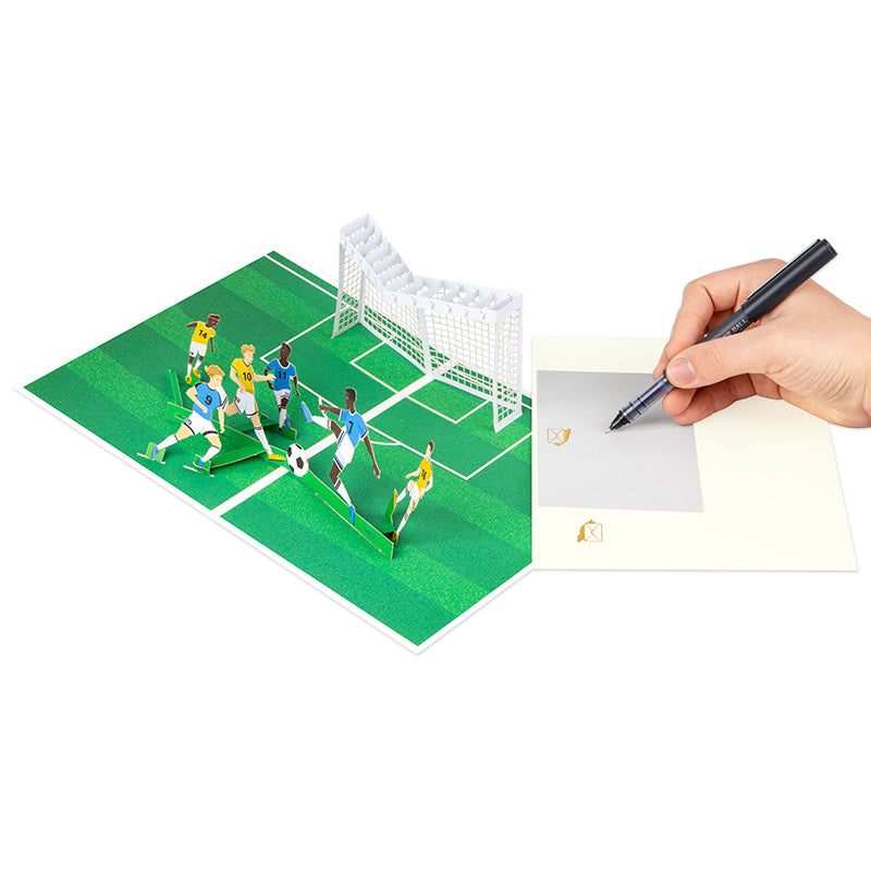 Goal Time 3D Soccer Pop Up Greeting Card