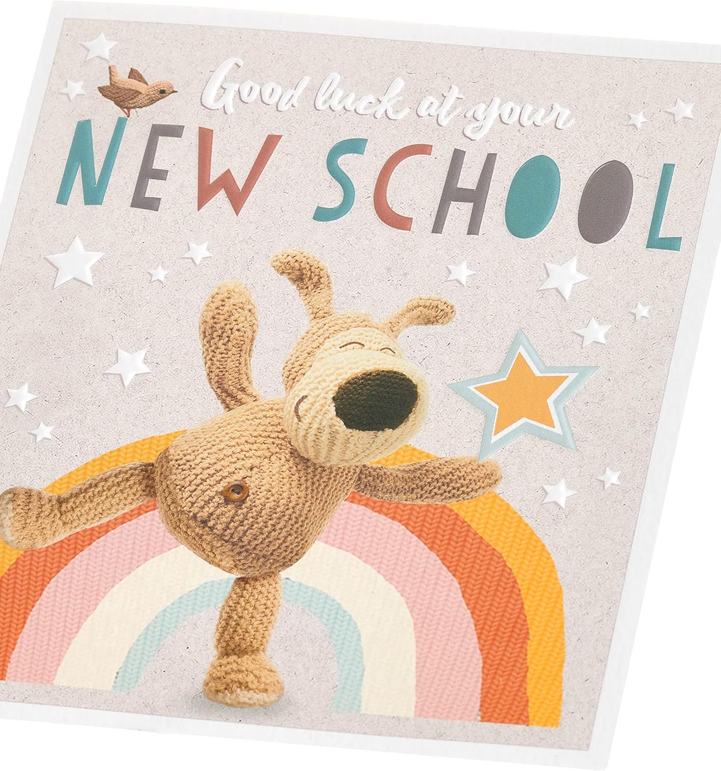 Boofle Rainbow Design Good Luck At Your New School Card