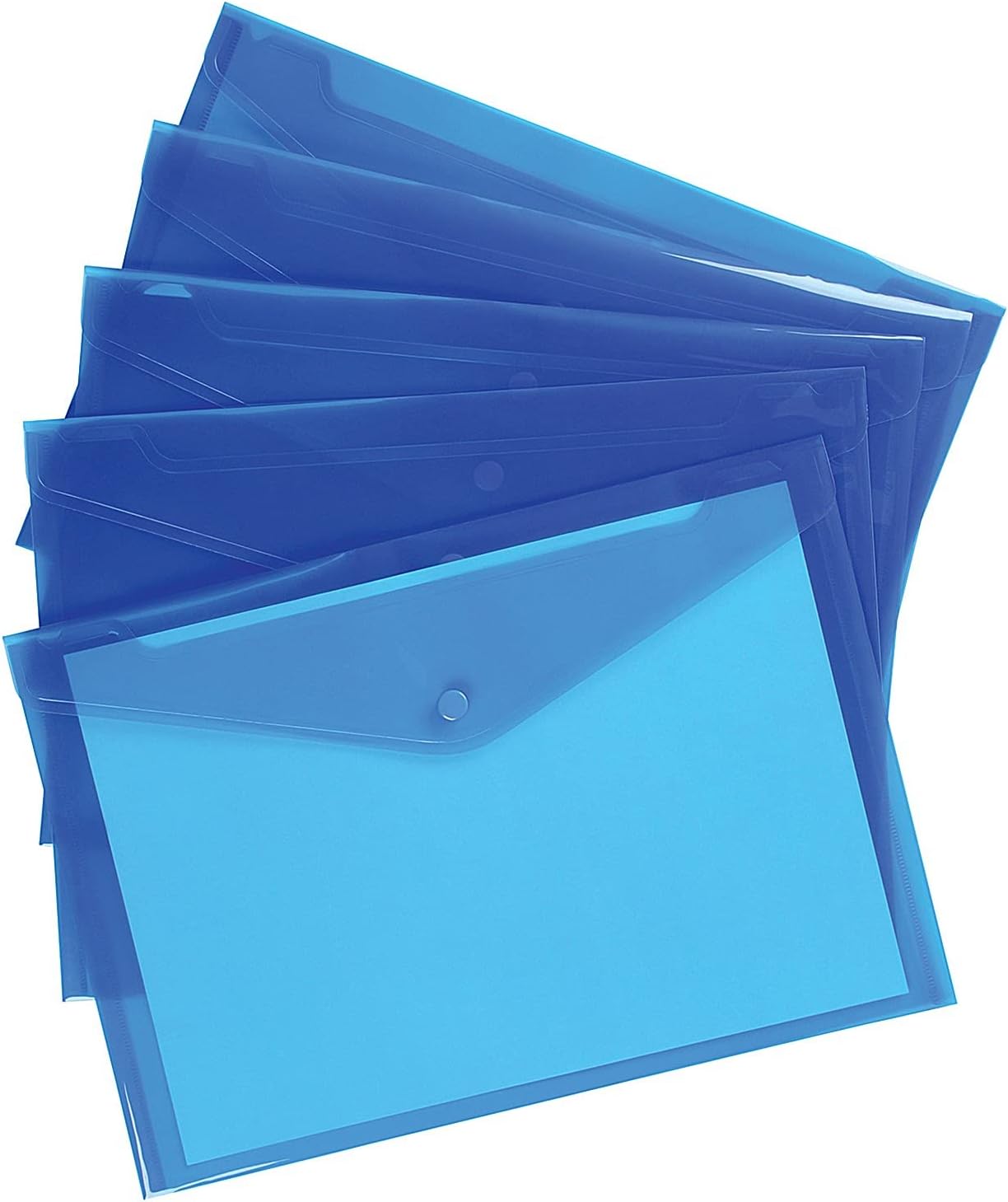 Pack of 12 A4 Blue Polypropylene Document Folders