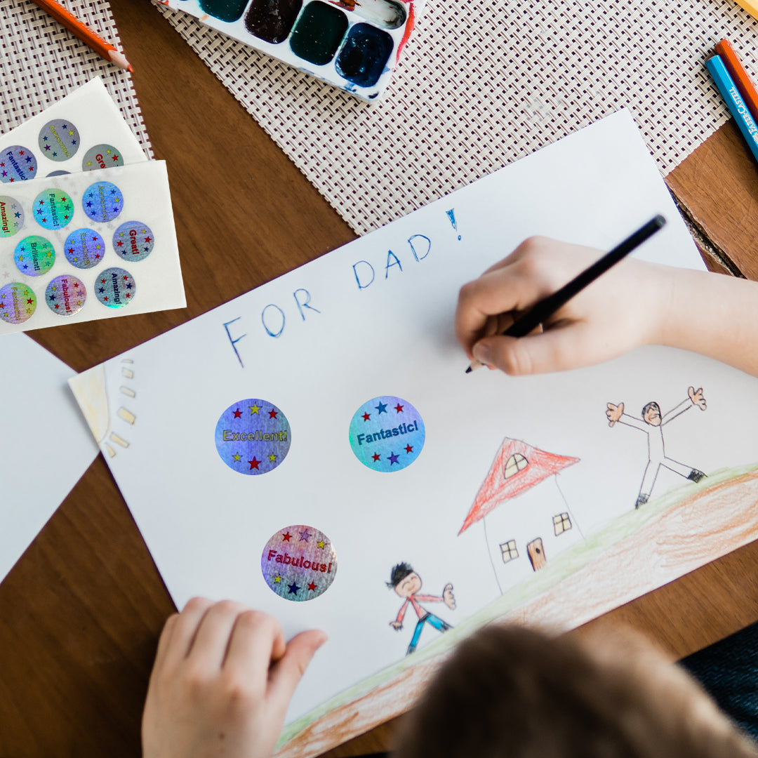 Pack of 216 Cool Holographic Round Labels 24mm