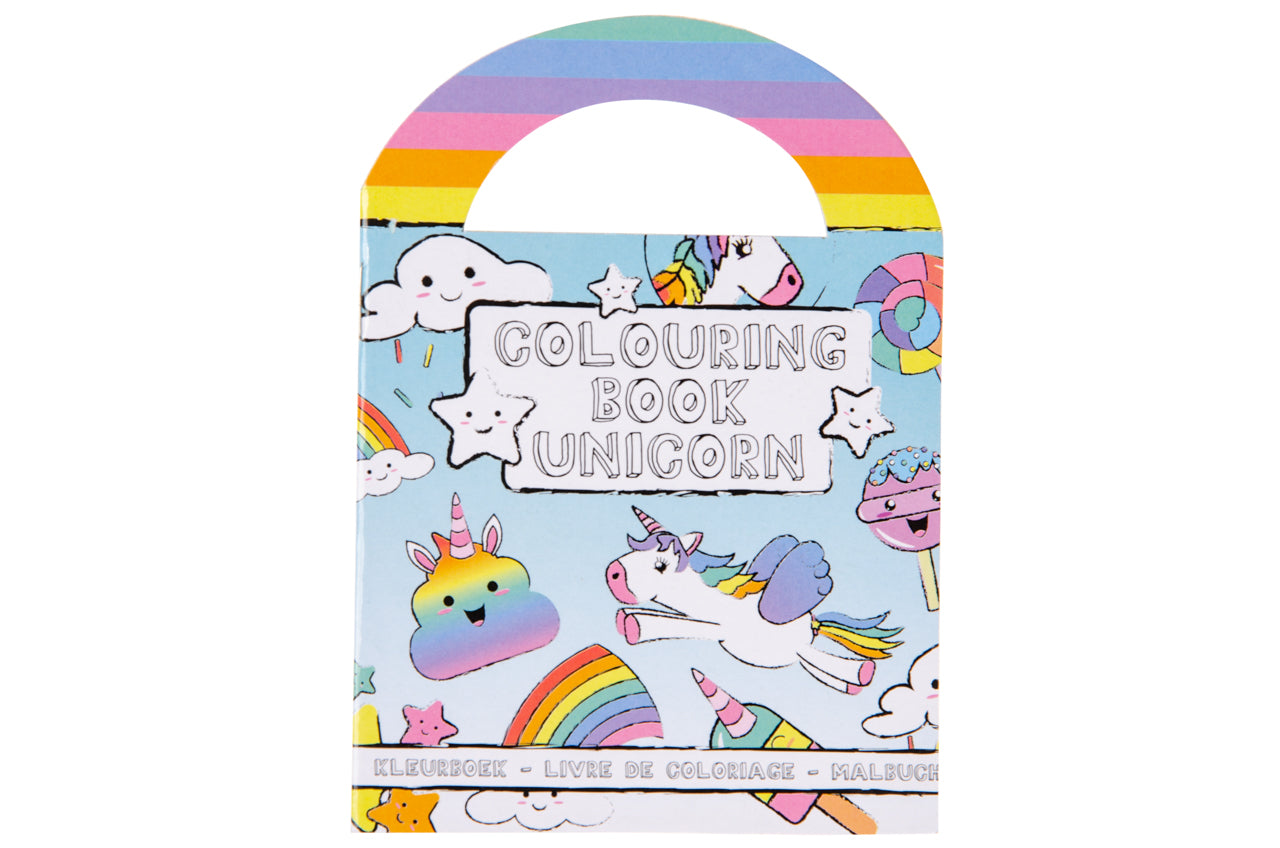 Unicorn Coloring Mini Book with Stickers