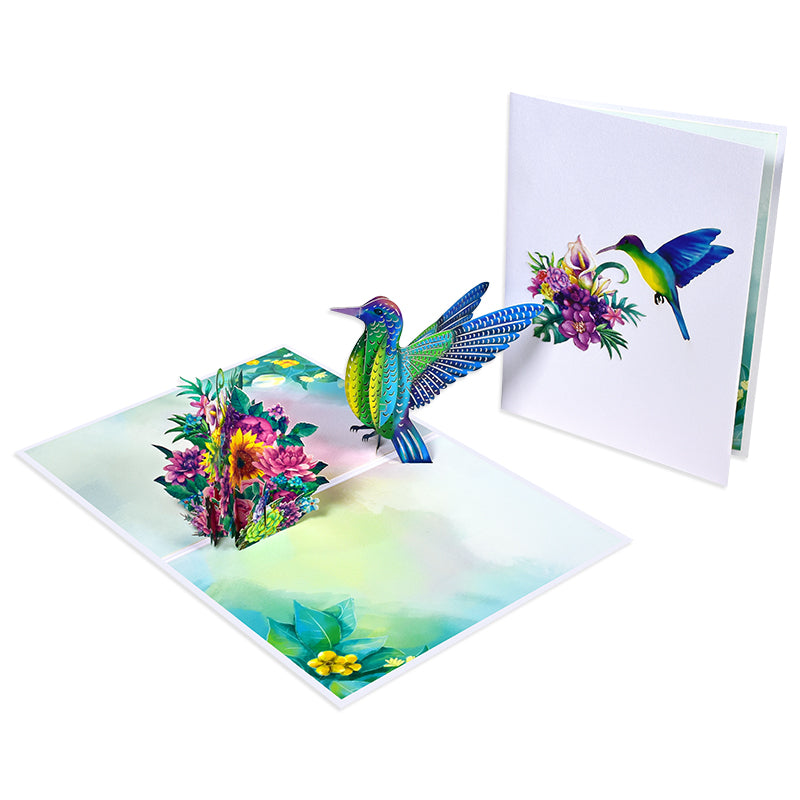 Wings of Wonder Hummingbird Whispers 3D Pop Up Greeting Card