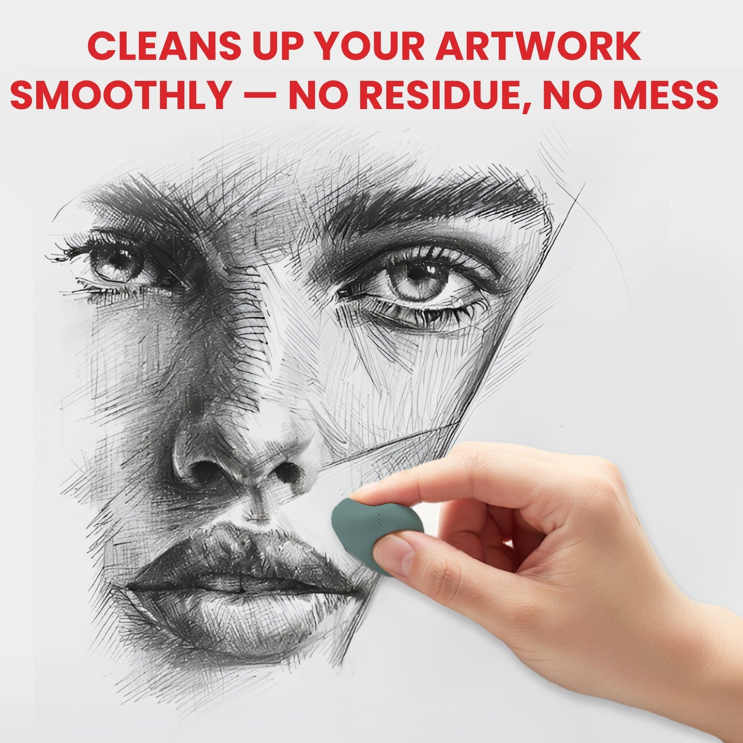 Pack of 12 Kneadable Erasers 45 x 35 x 10mm – Reusable Mouldable Rubber for Artists and Sketching