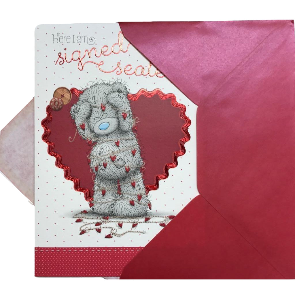 Me to You Here I am Signed & Sealed Valentines Day Card Tatty Teddy Bear