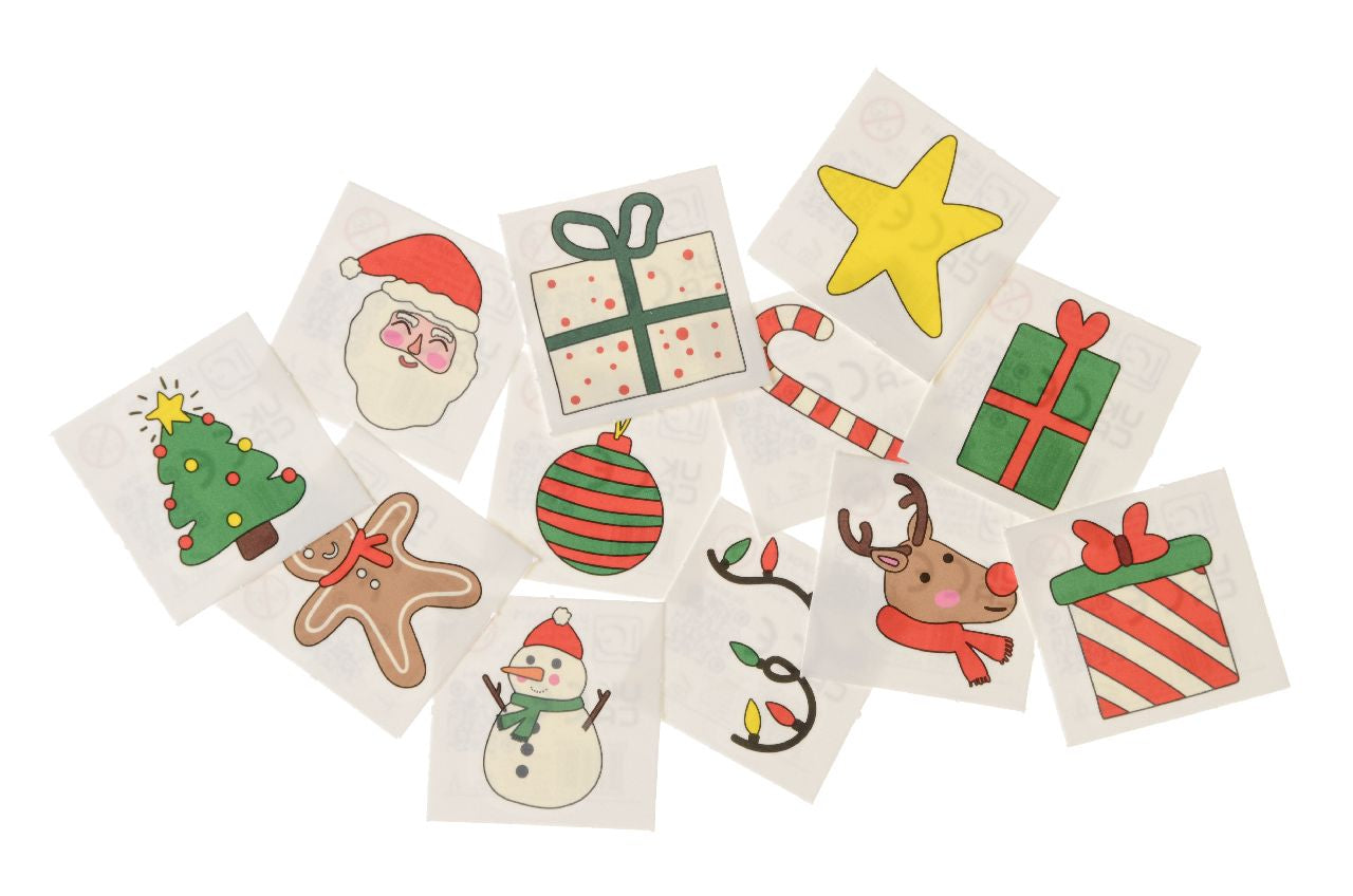12 Pieces Christmas Tattoos