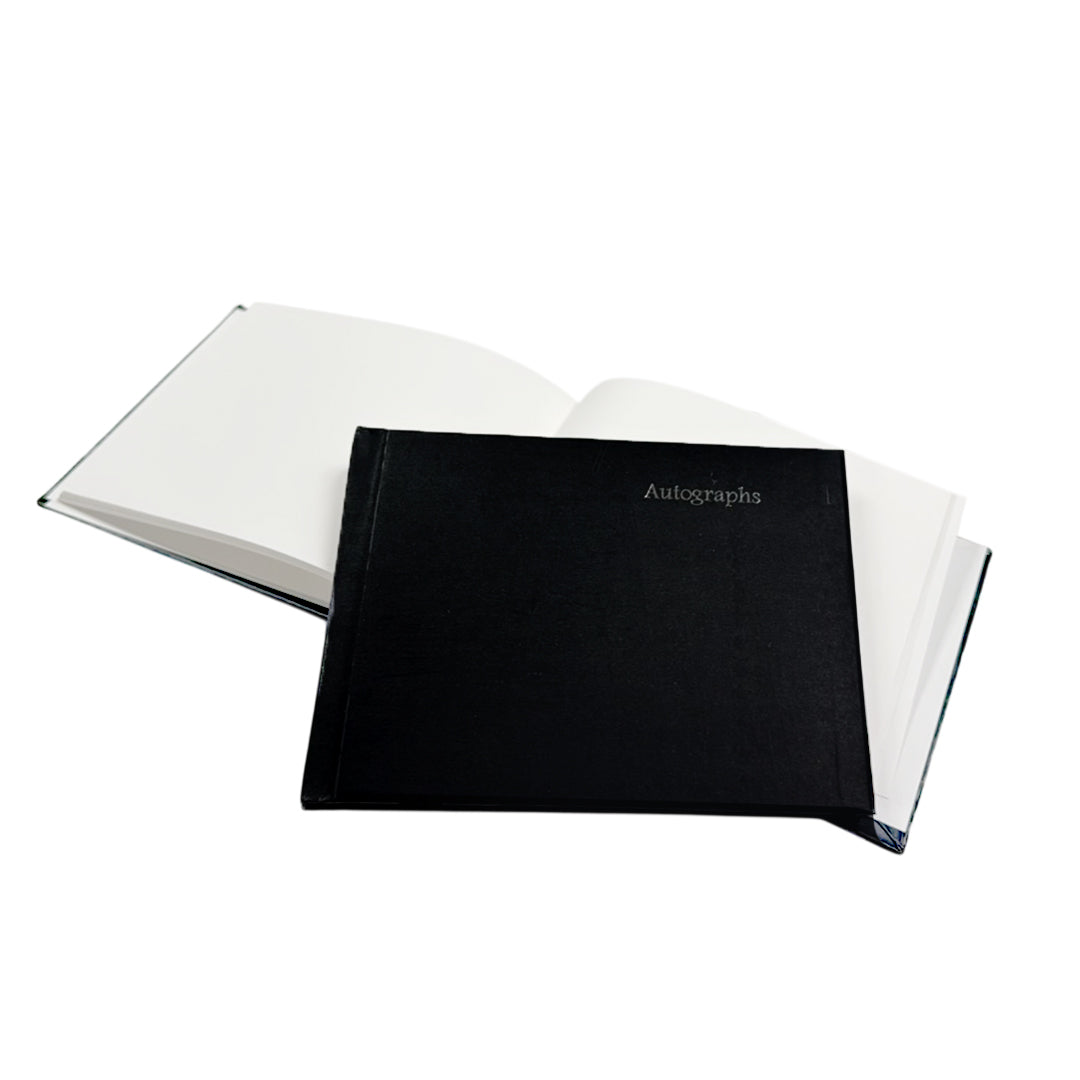 Pack of 24 Black 100 Pages Autograph Books – School Leavers Signature, End of Term Memory Book