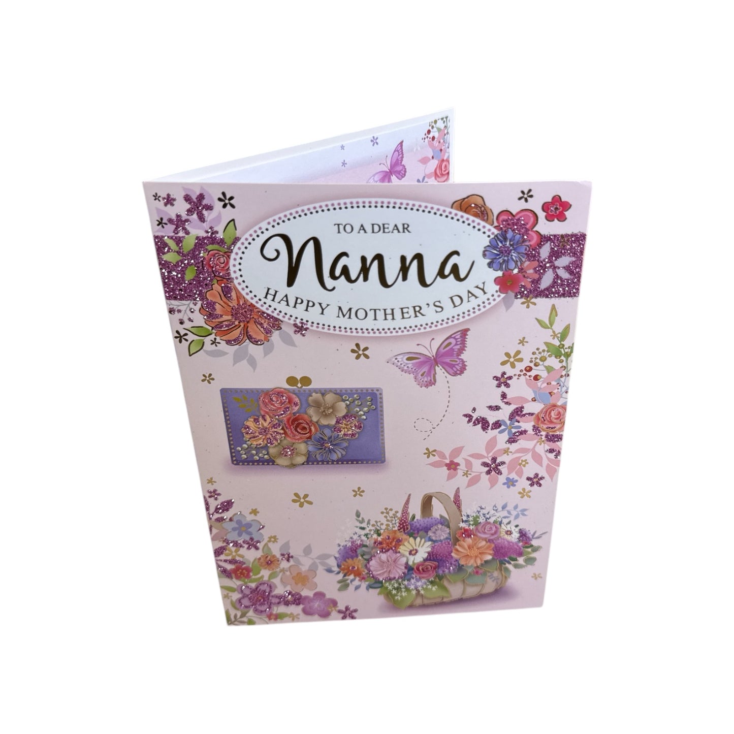 To A Dear Nanna Pastel Flowers Wallet Design Mother's Day Card