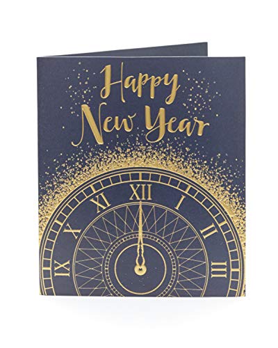 Happy New Year Classic Clock Greeting Card
