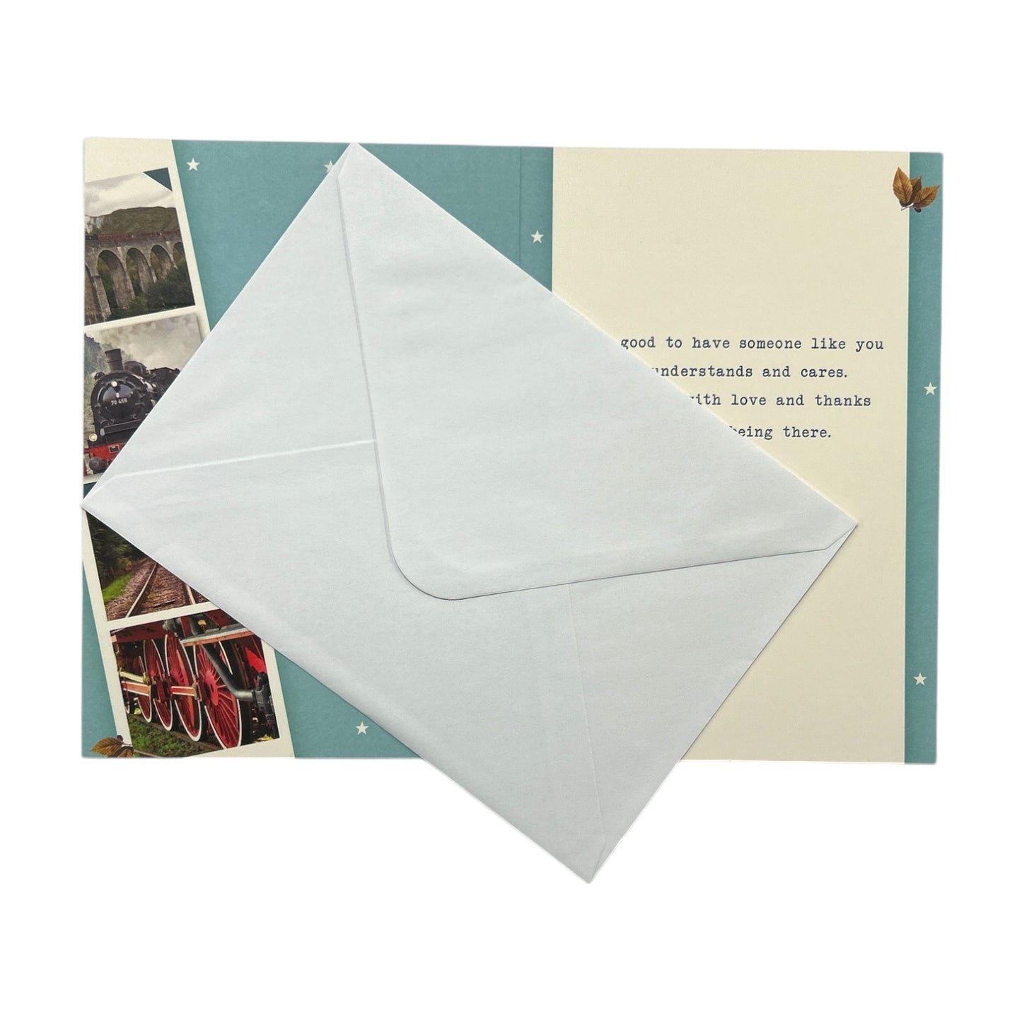 For Grandpa Vintage Style Photographic Train Design Father's Day Card