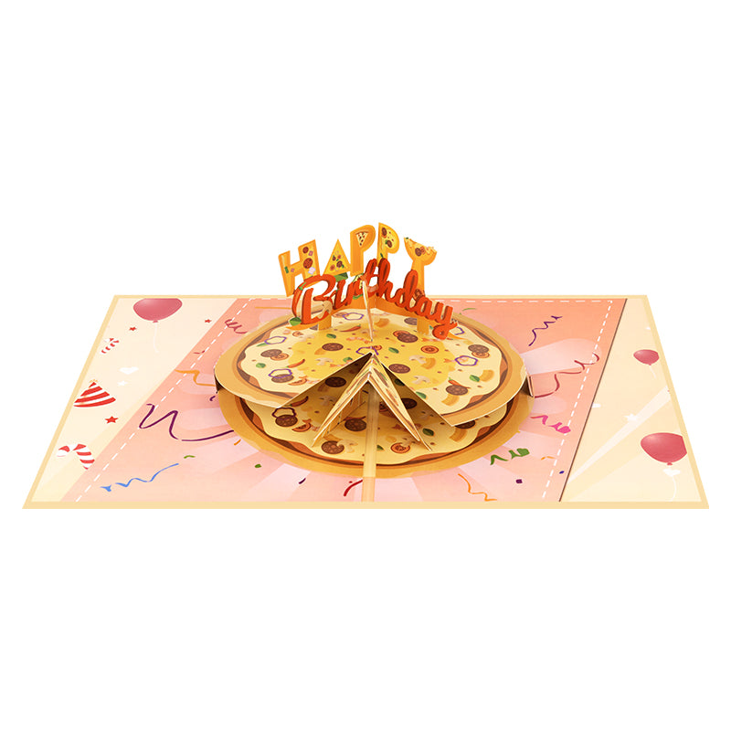 Slice of Celebration 3D Pizza Pop Up Birthday Card