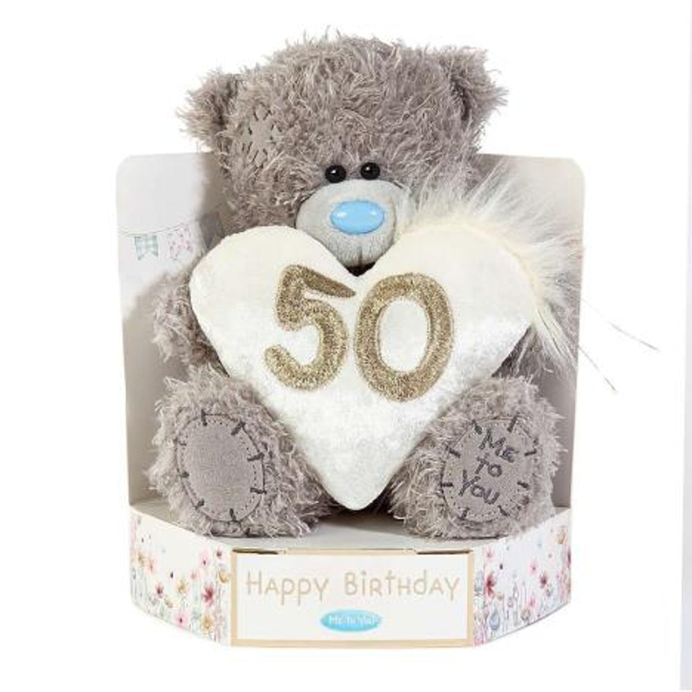 Me to You Tatty Teddy Plush 15cm High 50th Birthday Bear On Luxury Gift Plinth Official Collection