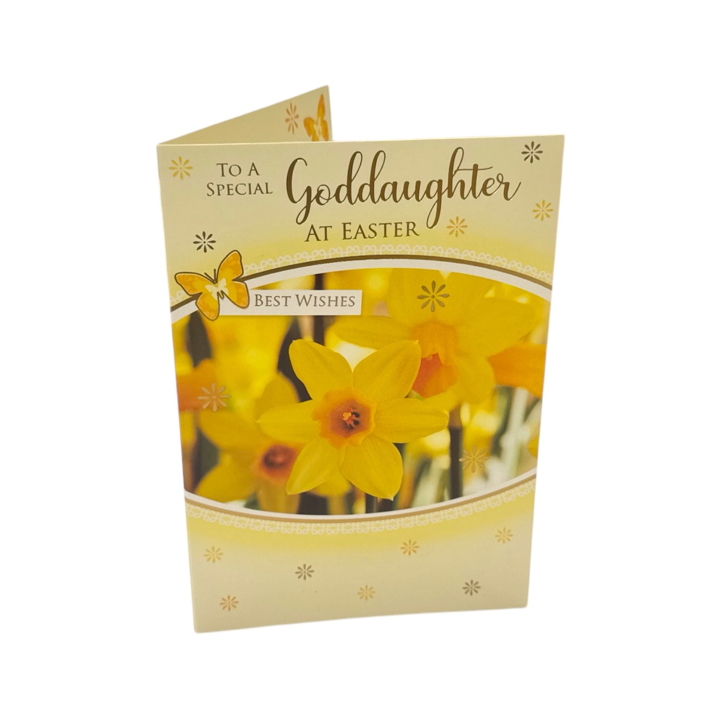 To A Special Goddaughter Yellow Daffodil Flowers Design Easter Card