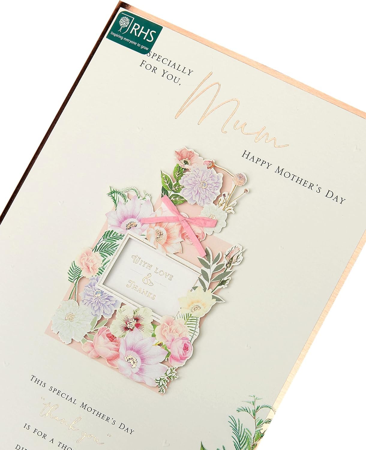 Perfume Bottle Design For Mum Mother's Day Large Card
