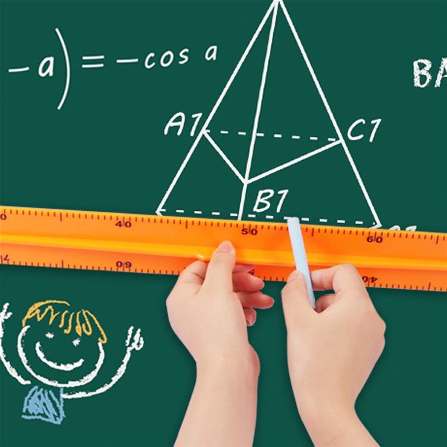 Non-Magnetic Classroom 100cm Plastic Ruler