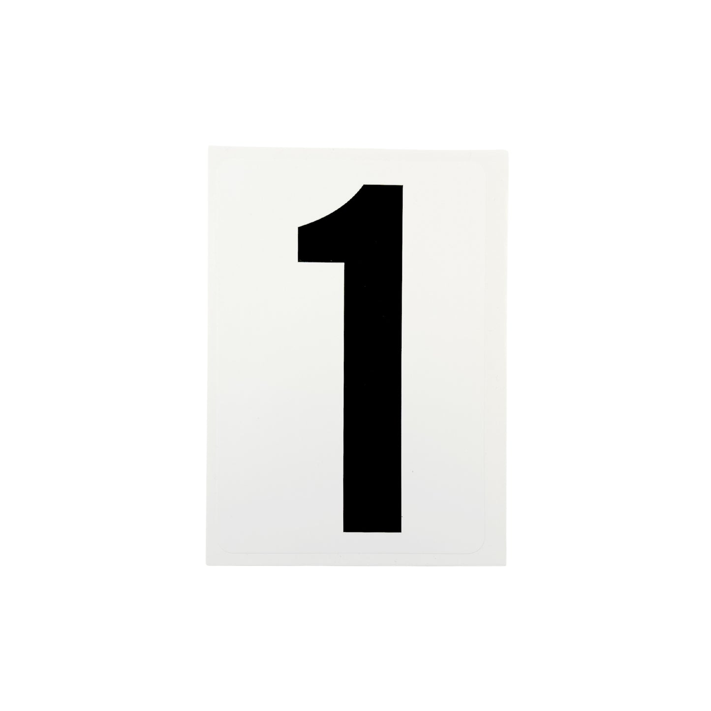 Pack of 12 Waterproof Wheelie Bin Black Number 1 Sticker