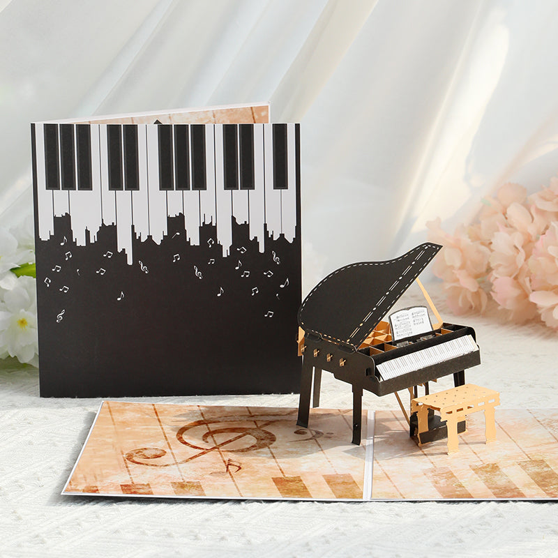 Musical Moments 3D Pop Up Piano Greeting Card