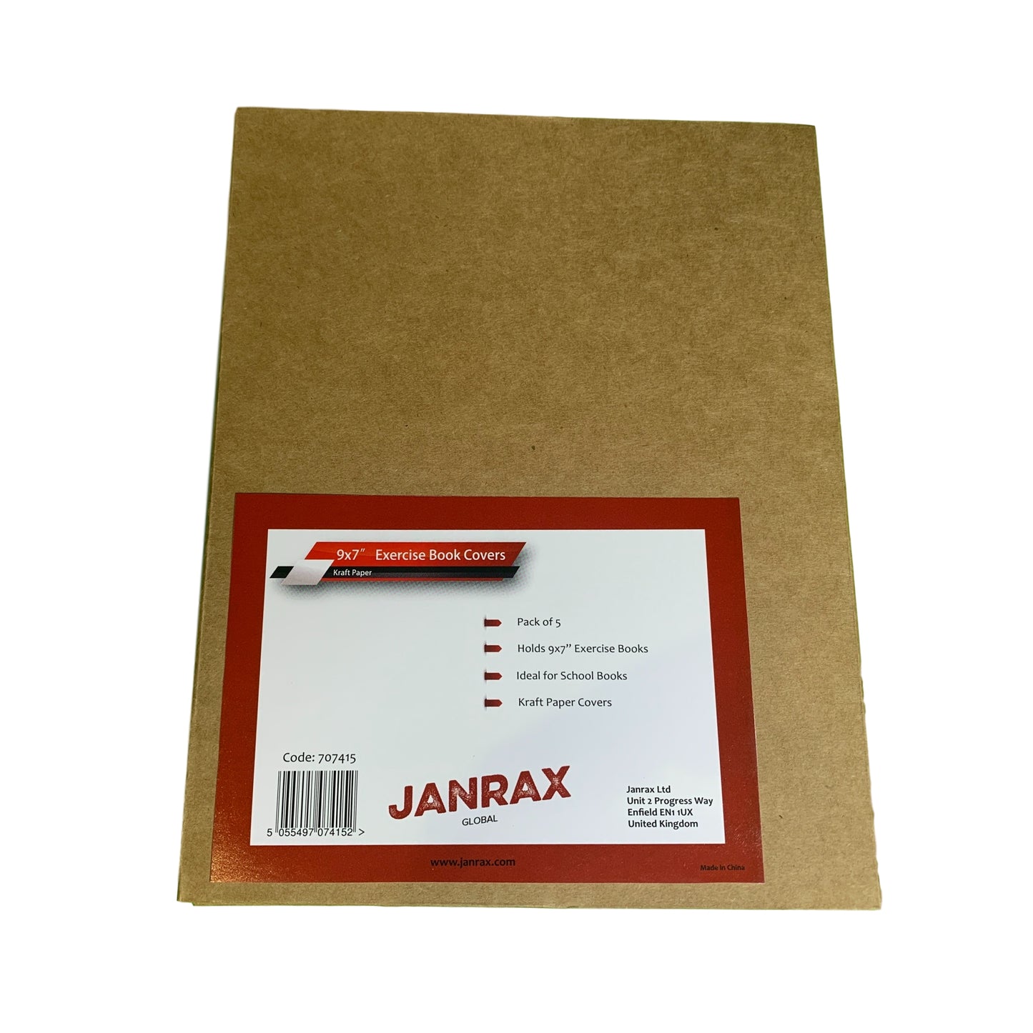 Pack of 50 9x7" Kraft Paper Exercise Book Covers by Janrax