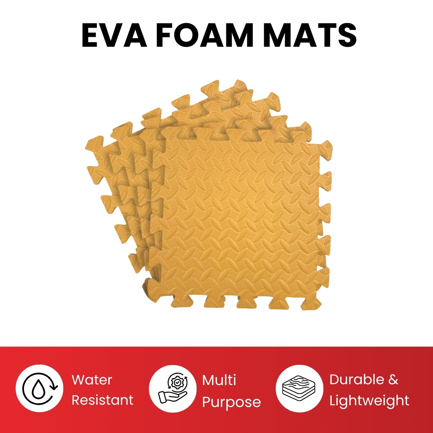 Pack of 20 30x30cm Light Pink Coloured 1cm Thick EVA Foam Mats