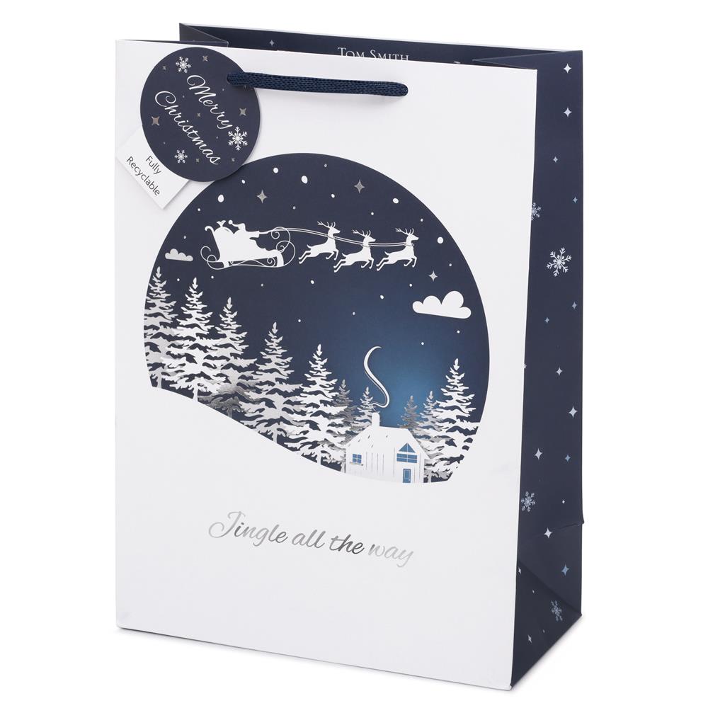 Pack of 12 Winter Wonderland Christmas Large Gift Bags