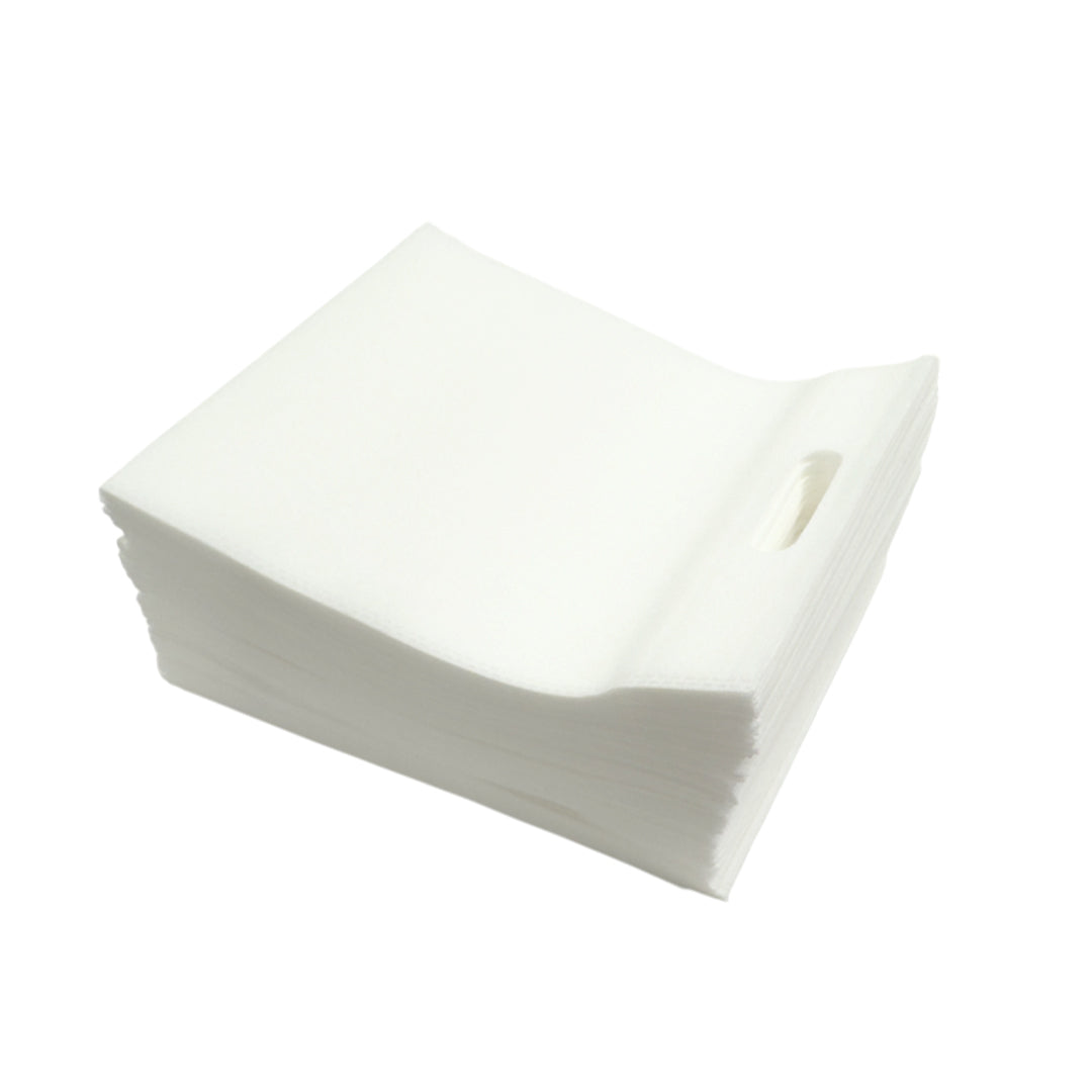 Pack of 25 White Coloured 30x25cm Non-Woven Patch Handle Bags