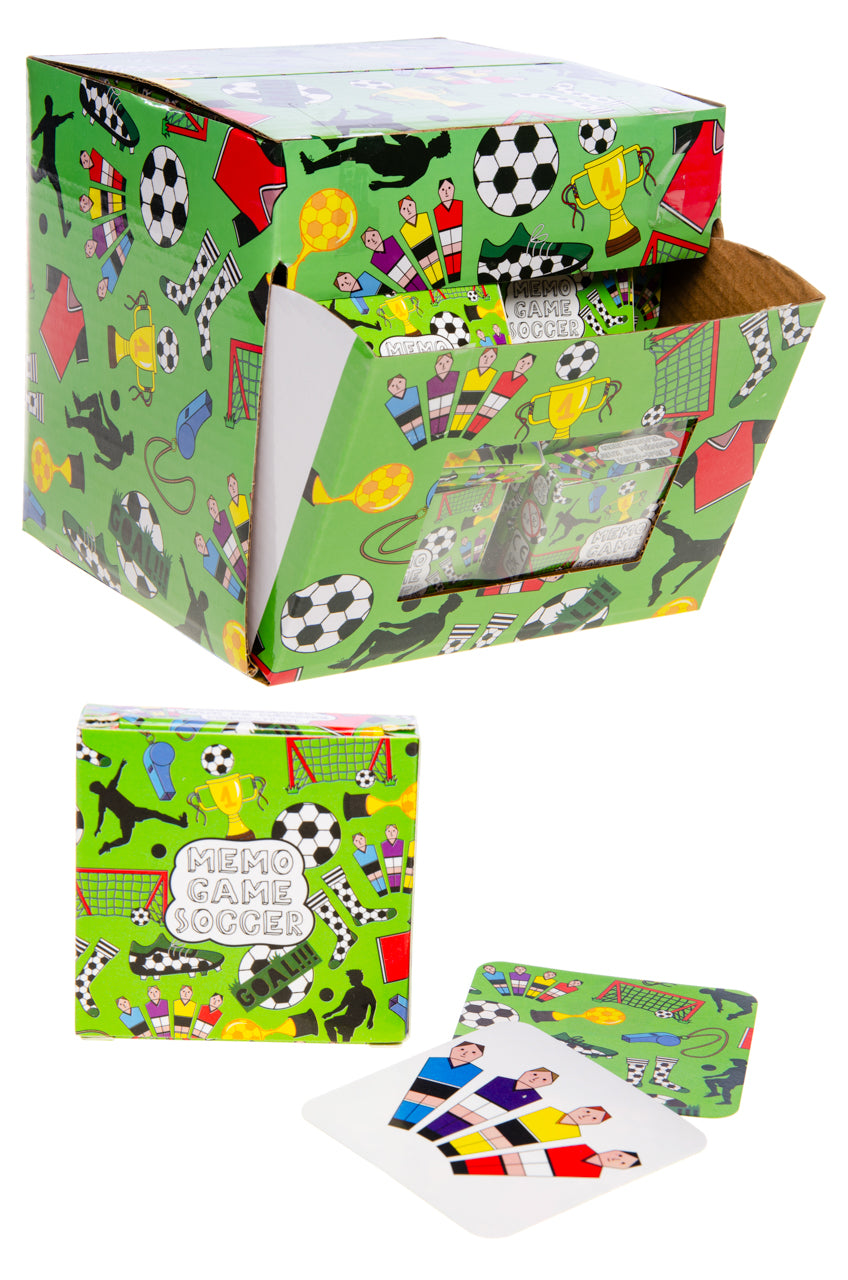 Pack of 12 Soccer Mini Memory Games 28 Cards