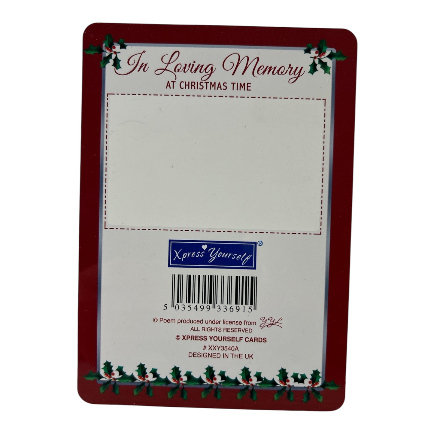 In Loving Memory of a Dear Nanna Christmas Graveside Keepsake Card