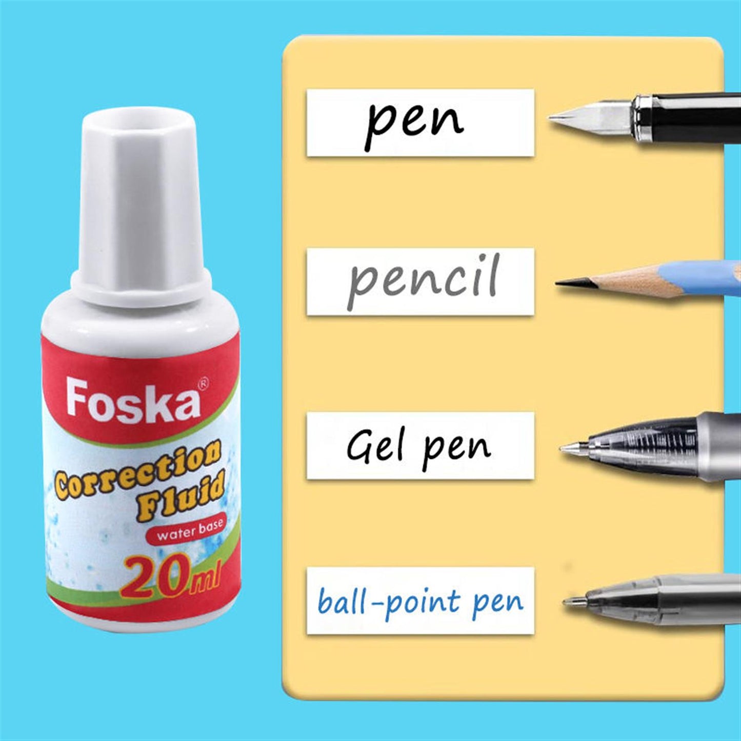 20ml Liquid Non-Toxic Safe Correction Fluid Pen