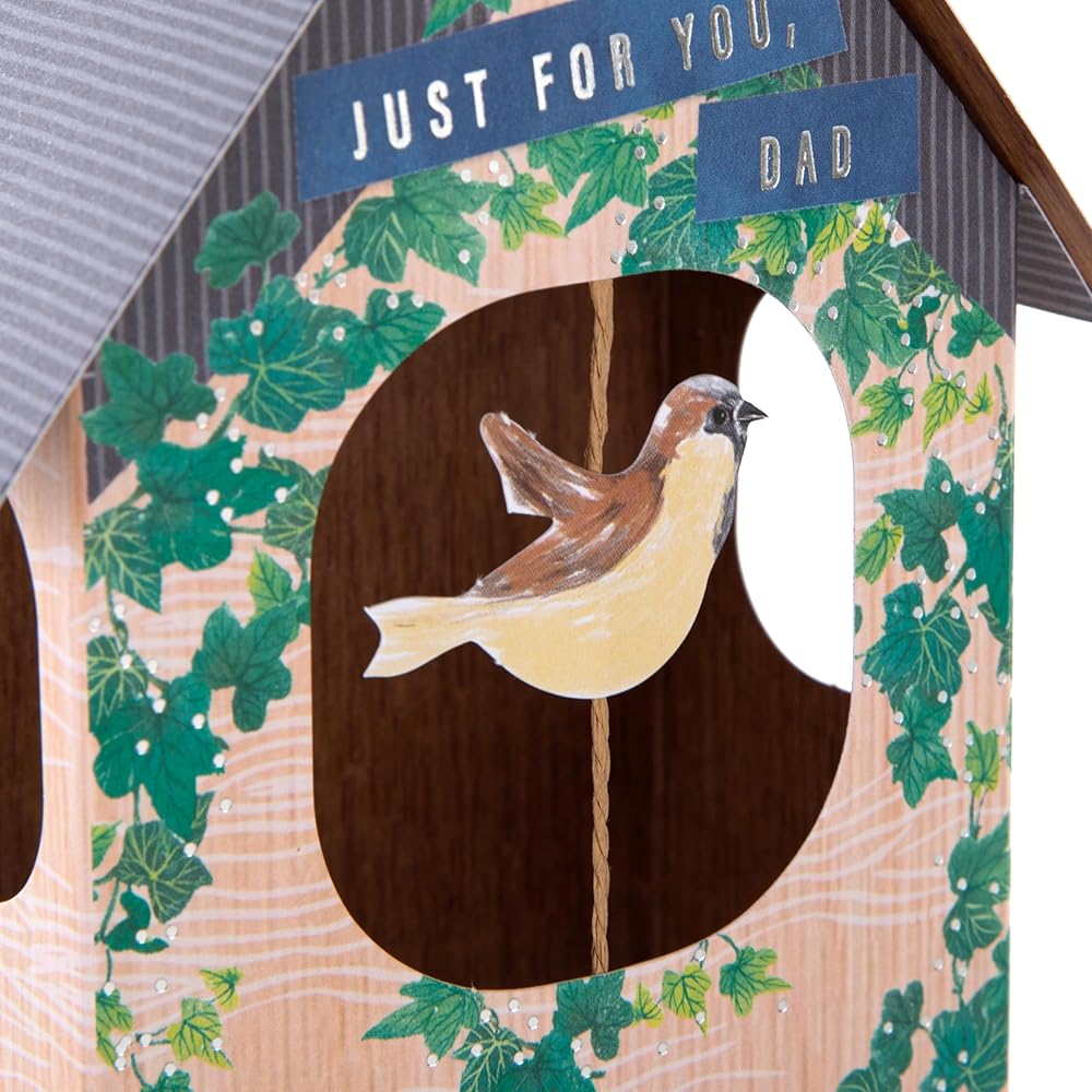 3D & Pop Up Birdhouse Design Keepsake Dad Father's Day Card