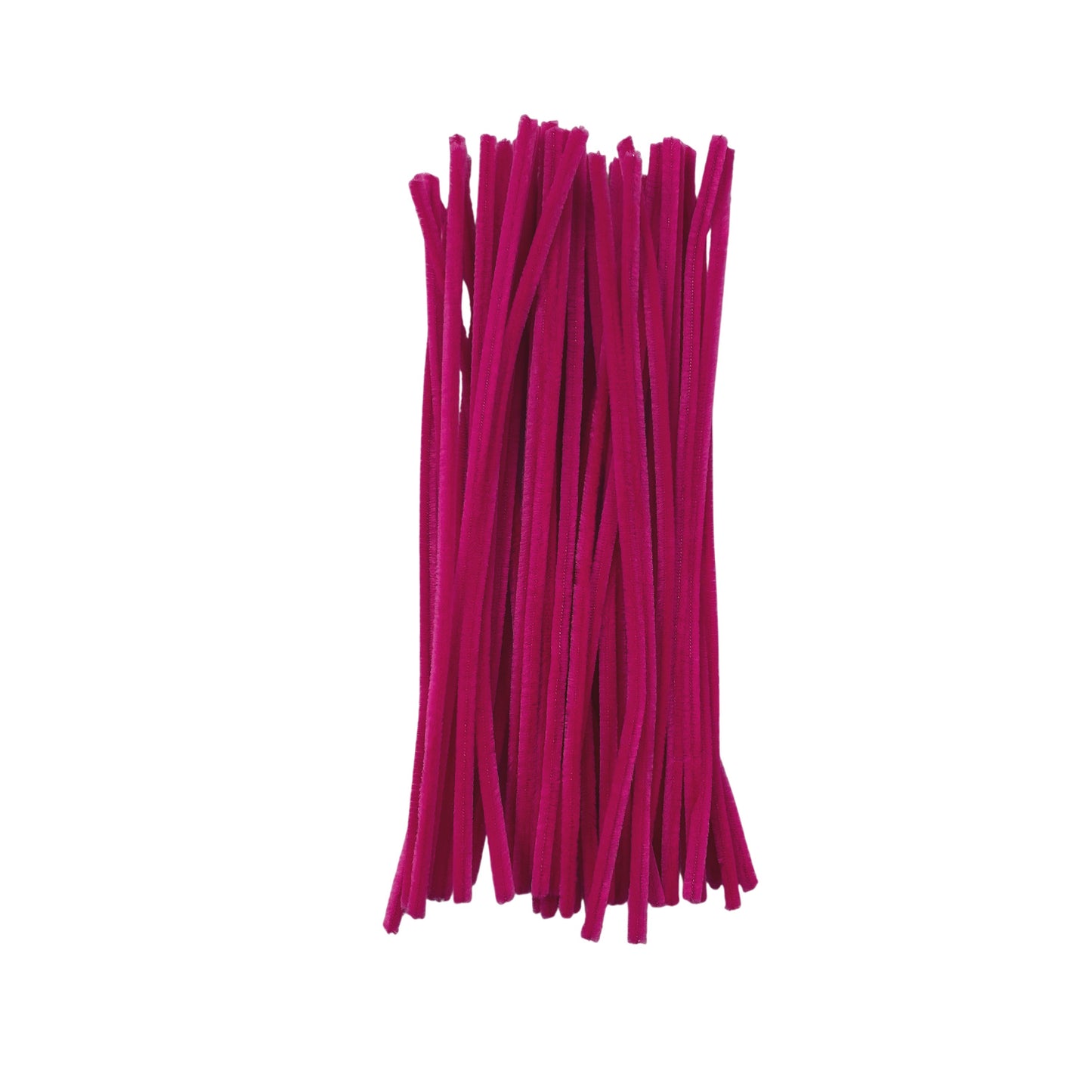 Pack of 50 Hot Pink Coloured Pipe Cleaners 30cm x 6mm Craft Chenille Stems