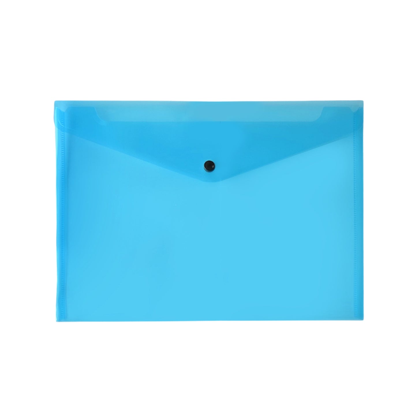 Pack of 12 A4 Blue Plastic Document Wallets by Janrax