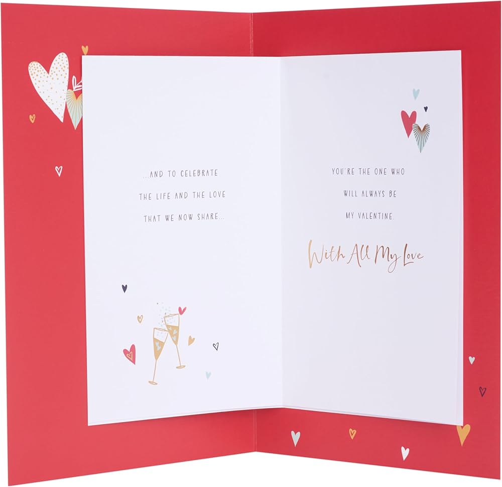 Hearts and Leaves Design Husband Valentine's Day Card