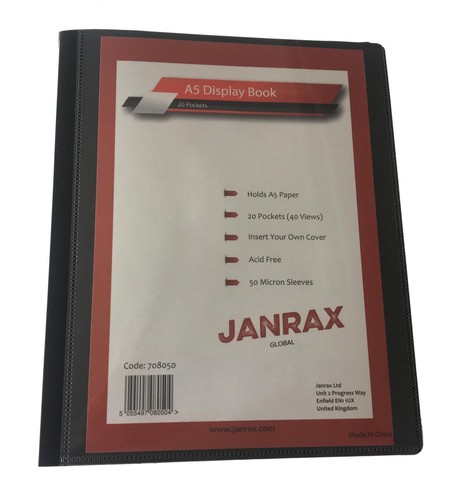 A5 Presentation Display Book 20 Pockets (40 Views) by Janrax