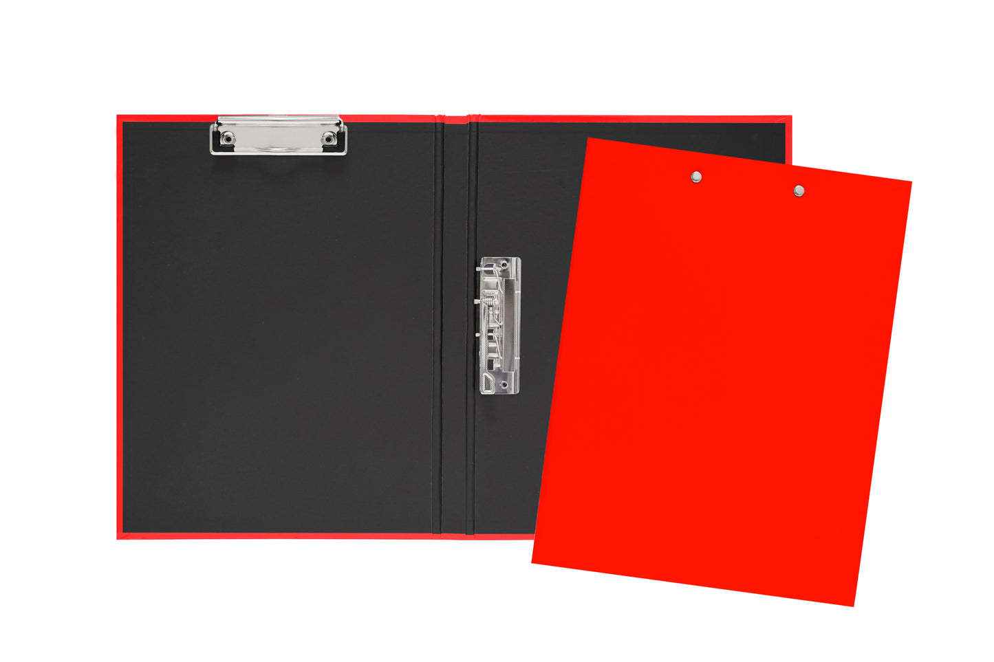 Pack of 10 Red A4 Clipboard Document Clamp File Folders