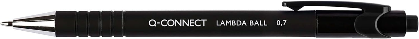 Pack of 12 Medium Black Lamda Ballpoint Pens