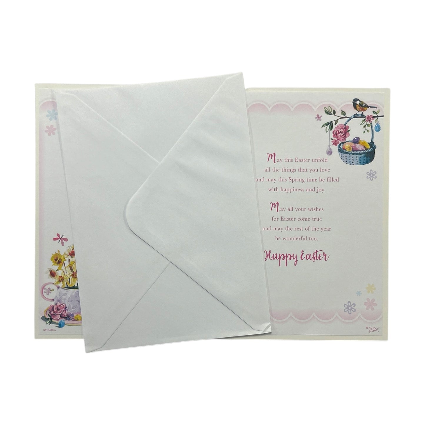 To A Special Mum And Dad Beautiful Flower and Eggs Design Easter Card