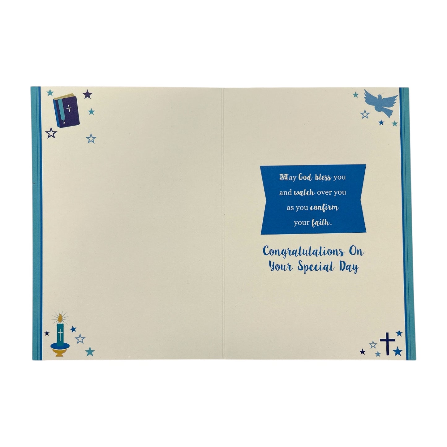 For Son On Your Confirmation Bold Lettering Design Religious Greeting Card