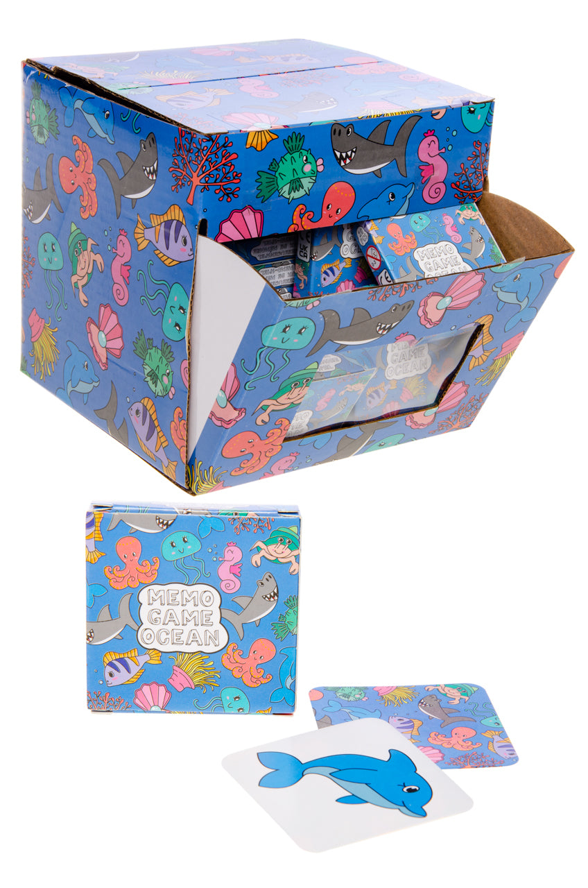 Pack of 12 Sea Animals Mini Memory Games 28 Cards