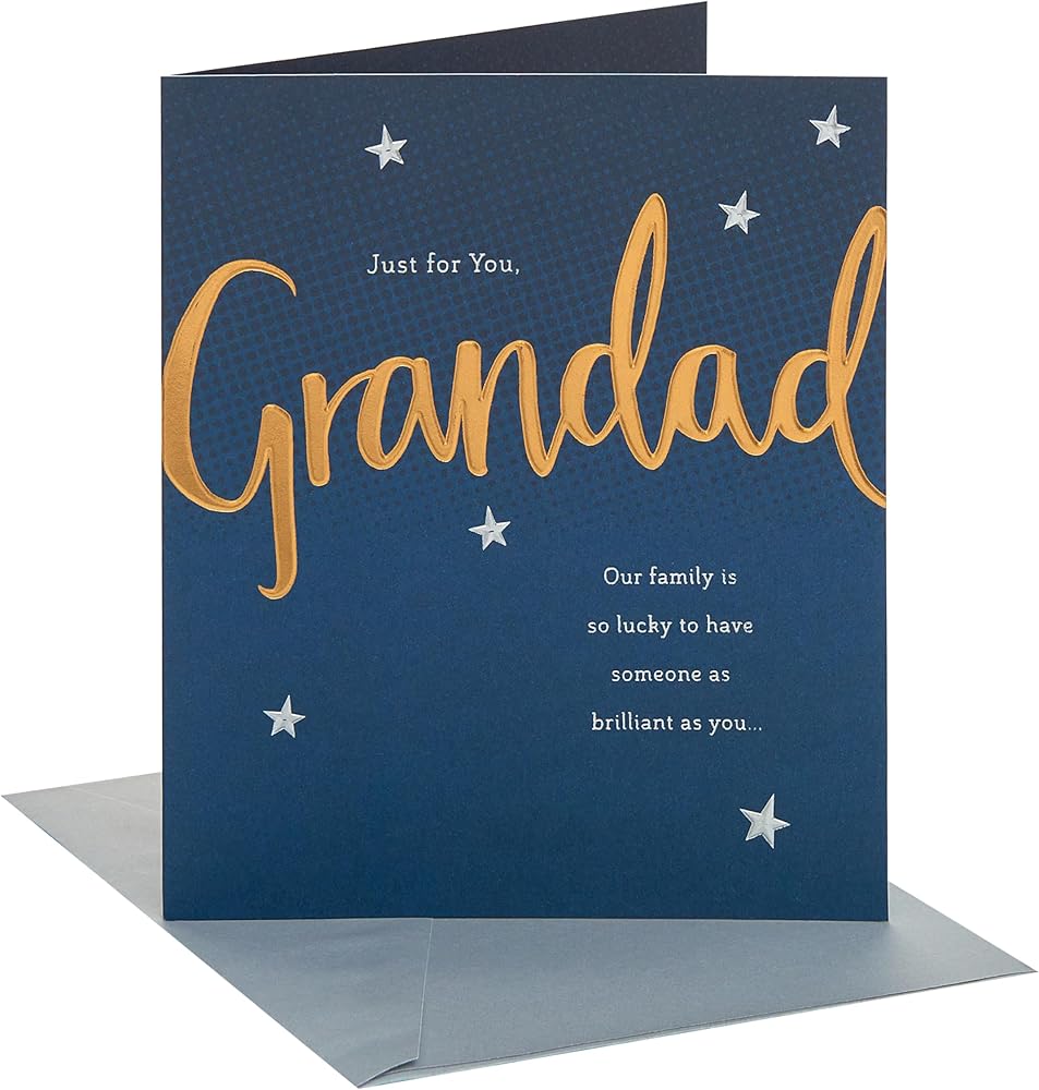 Lettering with Stars Design for Grandad Father's Day Card