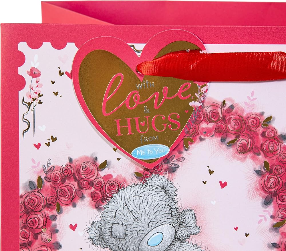 Bear In Heart Shape Me to You Tatty Teddy Valentine's Day Gift Bag Medium Size