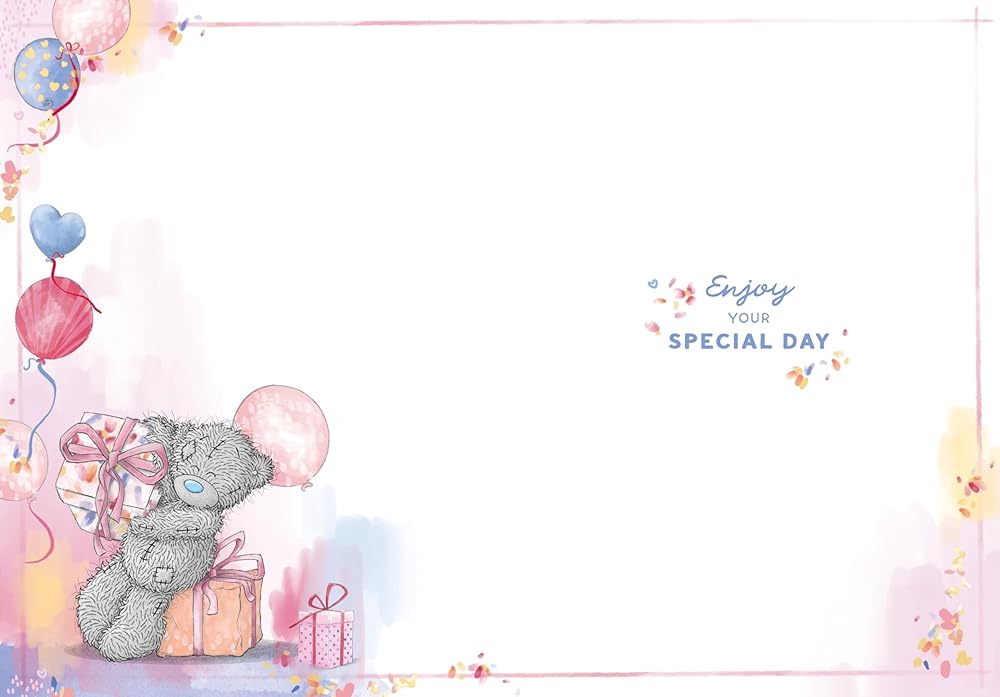Bear With Balloons And Gifts Amazing Auntie Birthday Card
