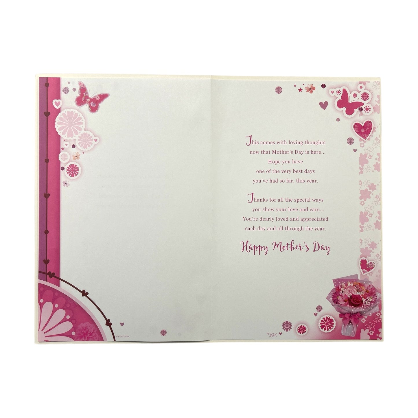 To My Wife Lovely Pink Flowers Bouquet Design Mother's Day Boxed Card