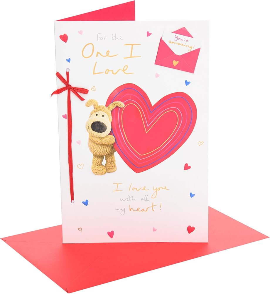 Boofle With Big Heart Design One I Love Valentine's Day Card