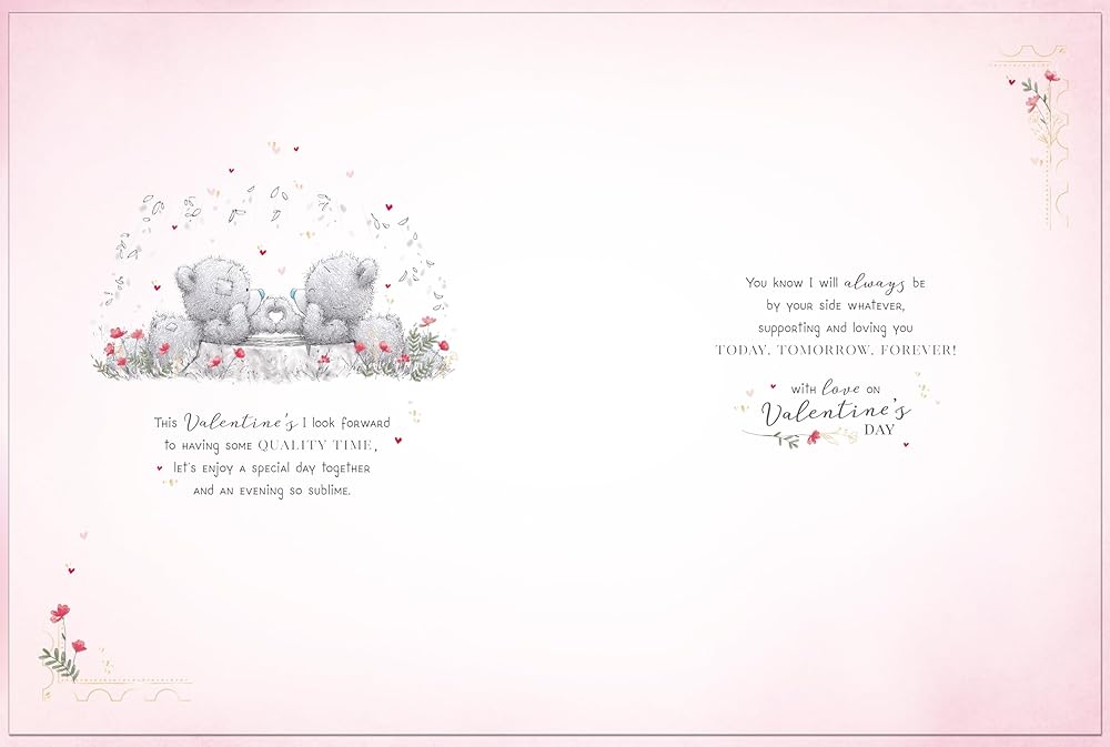 Bears Sat On Log Amazing Husband Luxury Boxed Handmade Valentine's Day Card