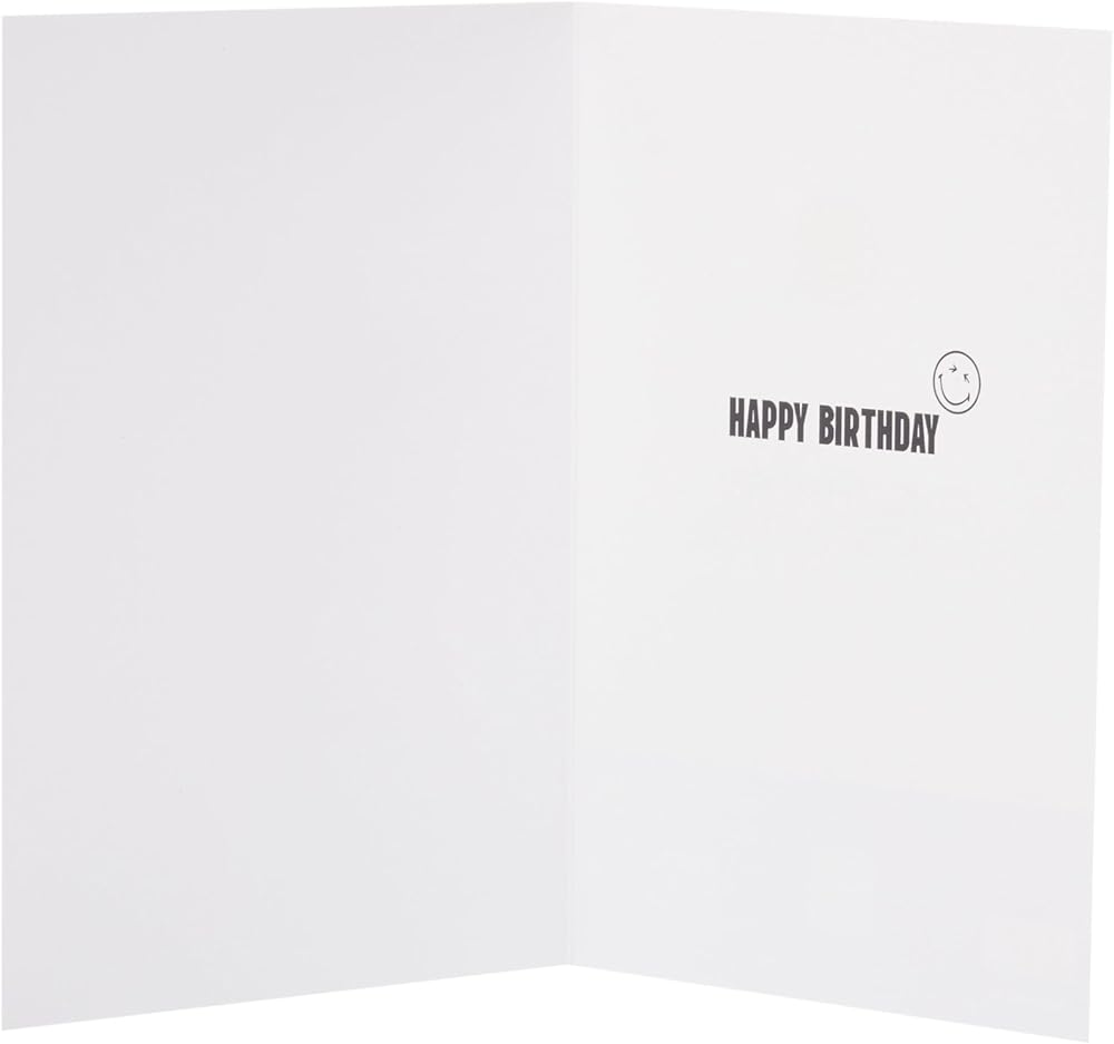 Smiley Silver Foil Design 14th Birthday Card