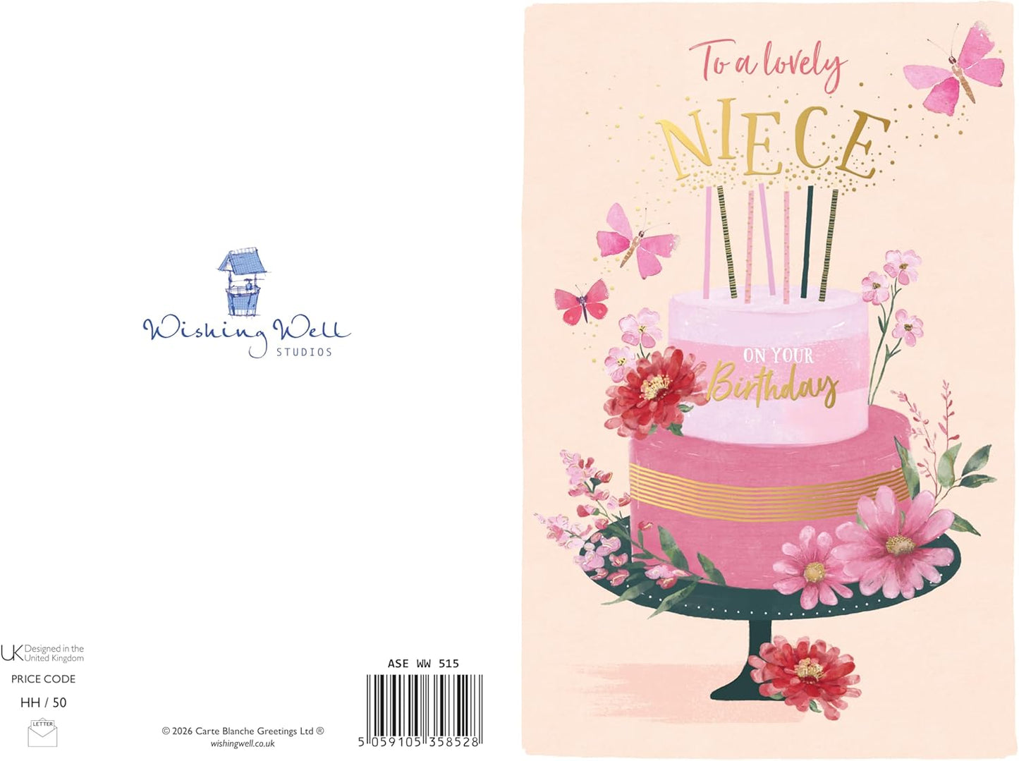 Luxury Gold Foiled To A Lovely Niece Birthday Card