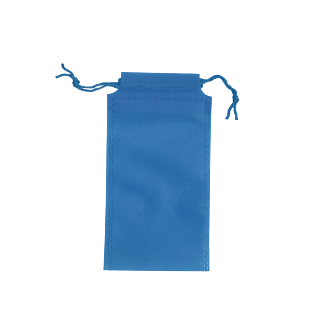 Pack of 25 Light Blue Coloured 43x34cm Non-Woven Drawstring Bags
