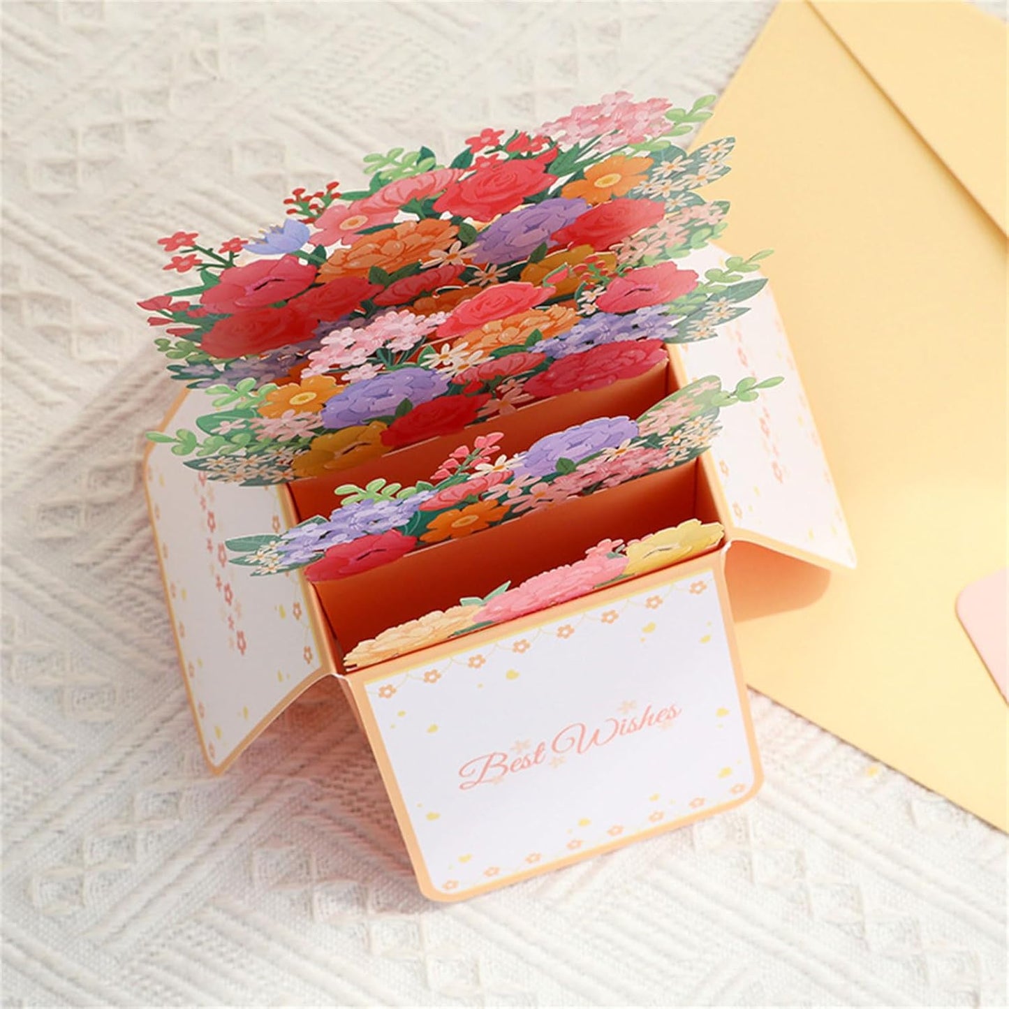 Floral Wishes 3D Pop Up Box Greeting Card