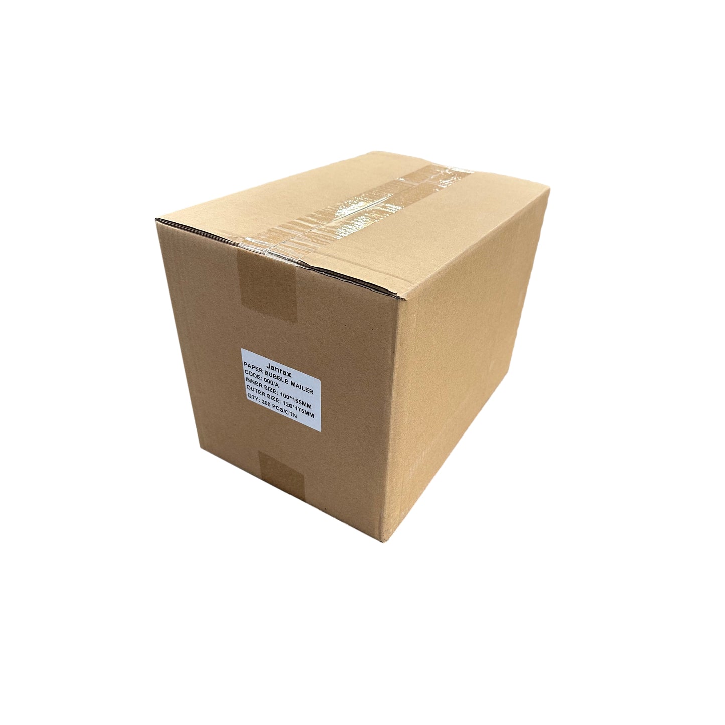 Pack of 200 Bubble Lined Size 000/A Padded Brown Postal Envelopes by Janrax