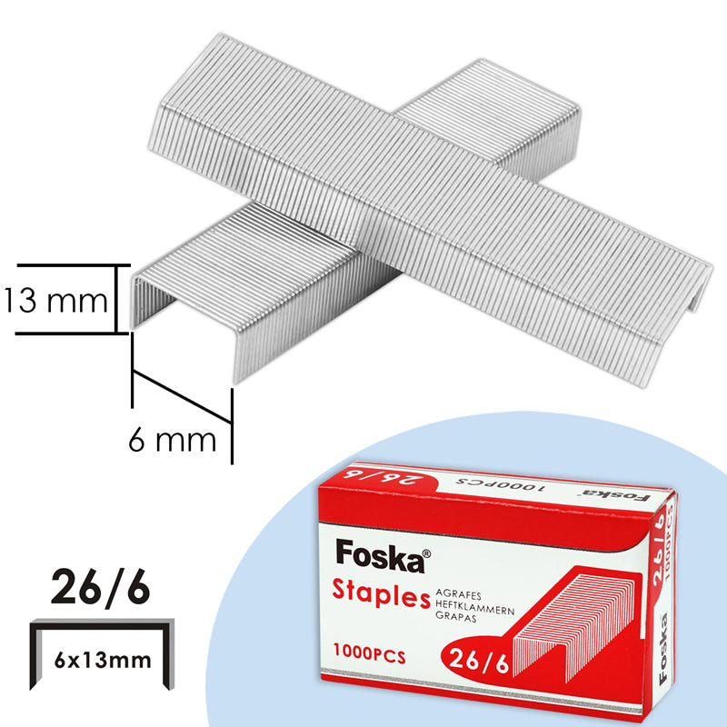 3 Piece Stapler Set - Stapler, Staple Remover and 26/6 Staples